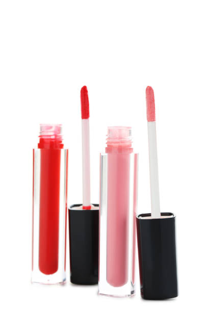 istock Colorful lip gloss isolated on a white background 674473856