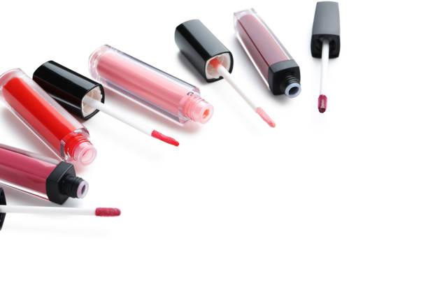 istock Colorful lip gloss isolated on a white background 674473952