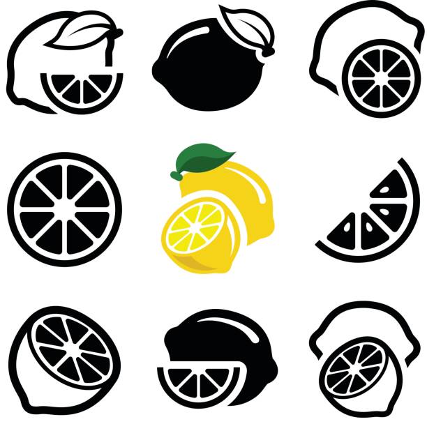illustrazioni stock, clip art, cartoni animati e icone di tendenza di limone - lemon