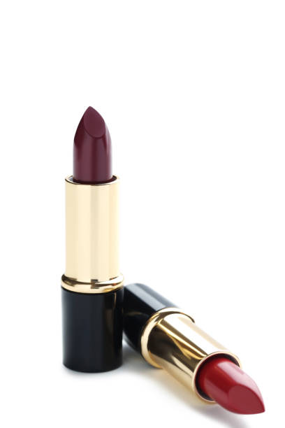istock Colorful lipsticks isolated on a white 674476348