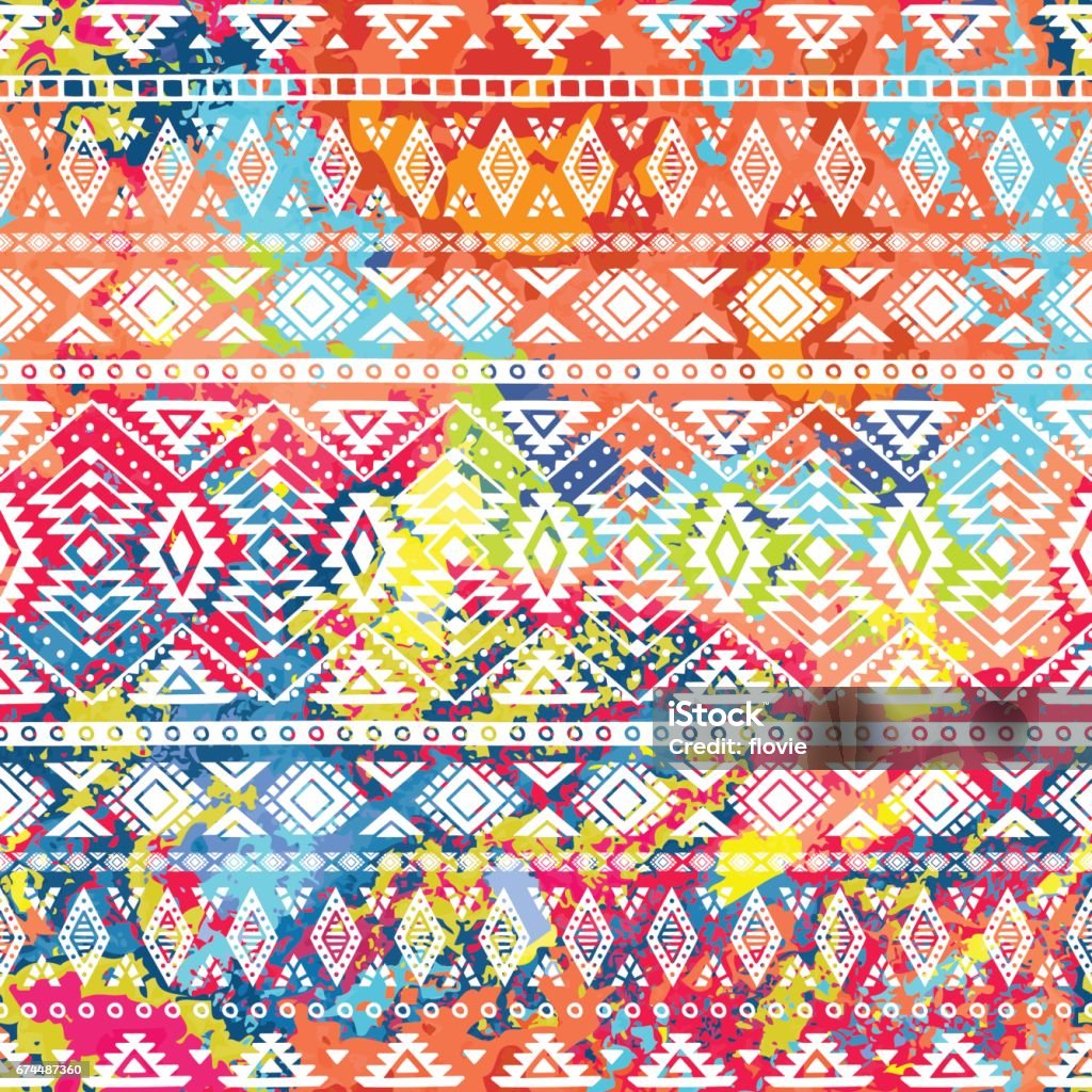 Bright ethnic pattern. bright ethnic pattern, geometric striped background, tribal motifs, spot colors, vector illustration Boho stock vector