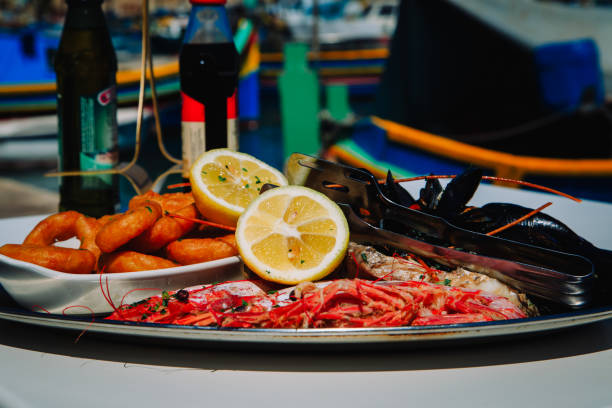 istock fish platter served in mediterranean restaurant 674493172