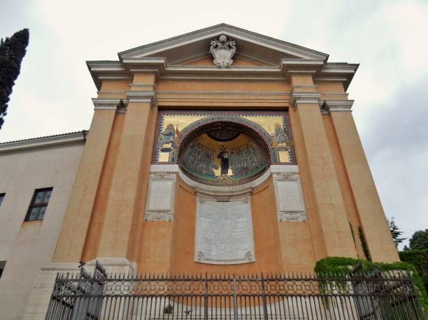 roma - triclinio leonino - latin motto - fotografias e filmes do acervo