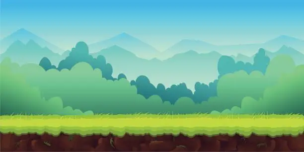 Vector illustration of Cartoon Game Background