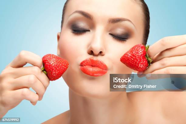 Double Kiss Stock Photo - Download Image Now - Adult, Adults Only, Beautiful People