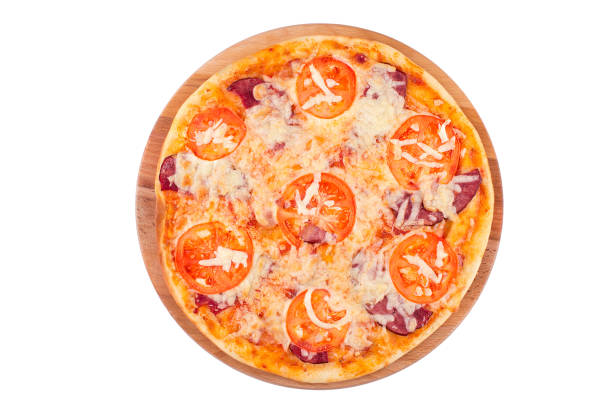 istock Tasty, flavorful pizza isolated on white background 674528064