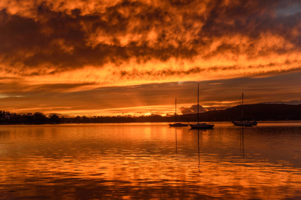 istock Spectacular Daybreak Waterscape over the Bay 674543498