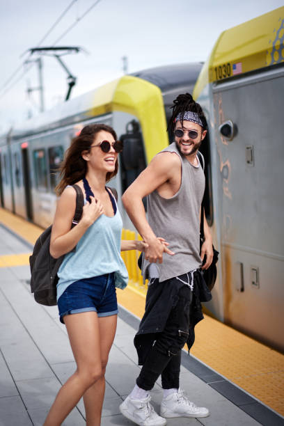 istock Young couple in the city 674554608