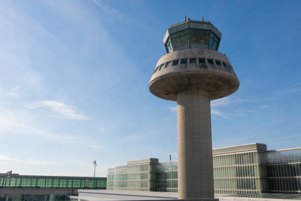 istock Control tower in Barcelona Airport, Catalonia, Spain. 674575448