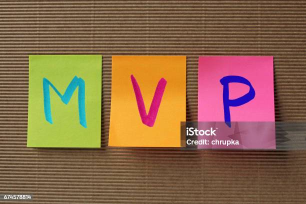 Mvp Acronym On Colorful Sticky Notes Stock Photo - Download Image Now - Most Valuable Player, Acronym, Adhesive Note
