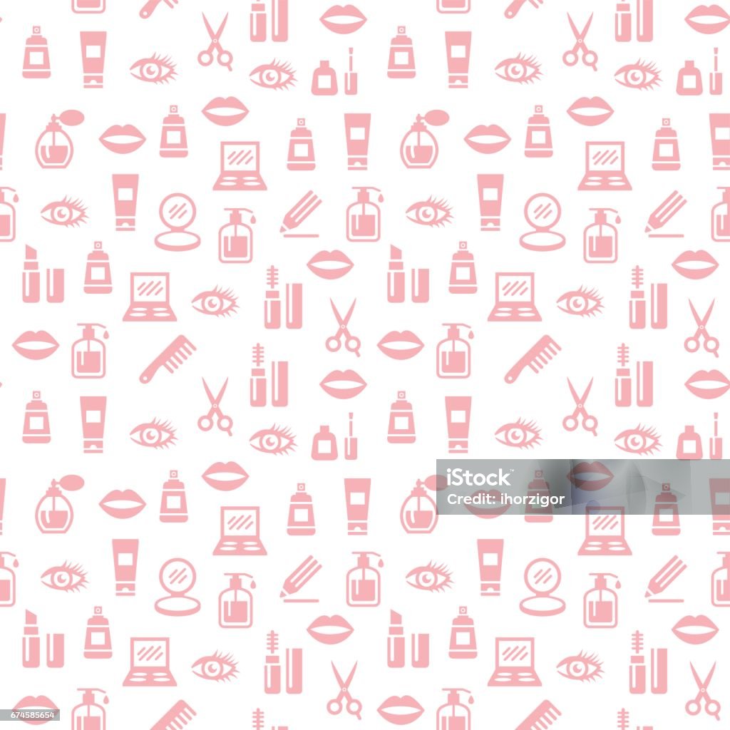 Designs Cosmetic Pattern Cosmetic Seamless Pattern Background For Design Stock Illustration ...