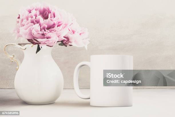 Coffee Mug Mockup Stock Photo - Download Image Now - Blank, Coffee Cup, Copy Space
