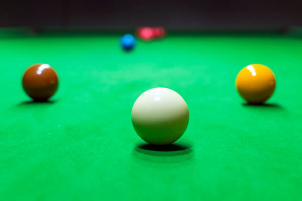 istock Snooker table and snooker ball 674586112