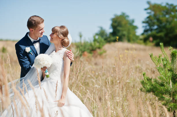 istock Wedding couple at high and dry ears 674589686