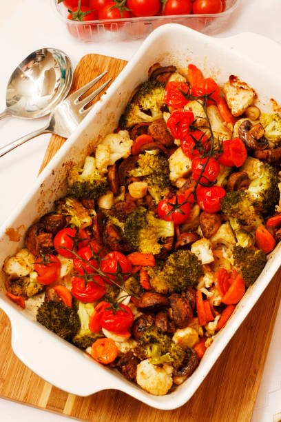 istock Special salad with tomatoes, cauliflower, carrot and mushroom 674591822
