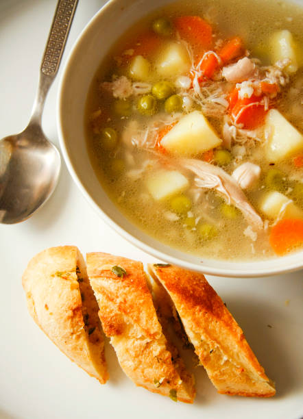 istock Chicken soup with vegetables and pearl barley 674595976