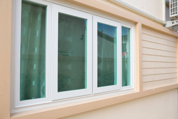 istock window with window blinds on wood walls. 674609188
