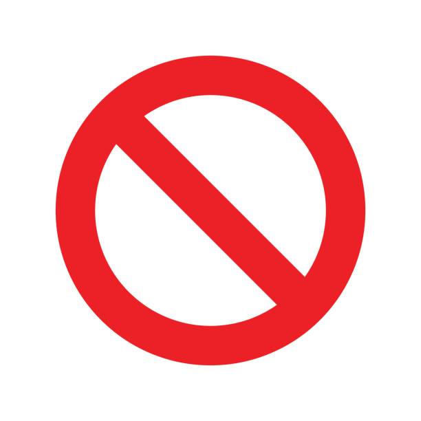 No sign icon vector transparent Vector element avoidance stock illustrations