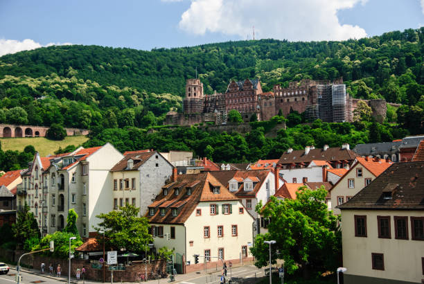 istock Heidelberg castle beyond the old town, Germany 674615892