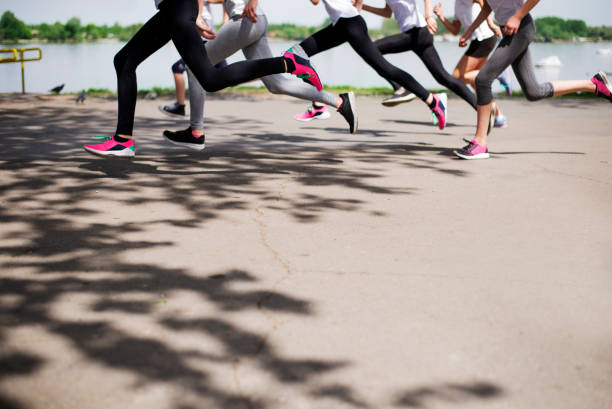 istock Doing a few warm-up laps... , Persevering together, Heading down the trail together! 674619720
