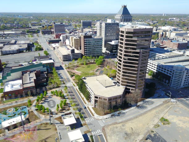 istock aerial of Greensboro too 674620406