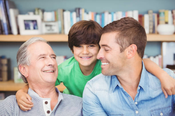 istock Happy multi genration family at home 674630620