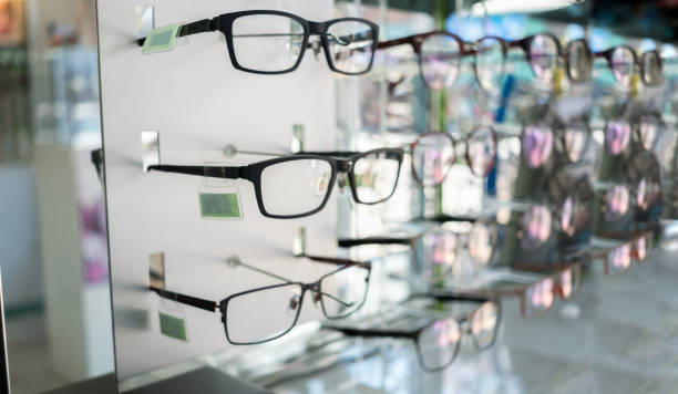 istock Various of eye glasses in the shop.Selective focus 674630910