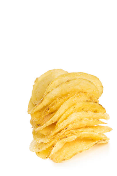 istock stack of crispy potato chips isolated on white background  close-up 674639260