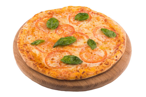 istock tasty pizza with tomato, cheese and basil 674646844