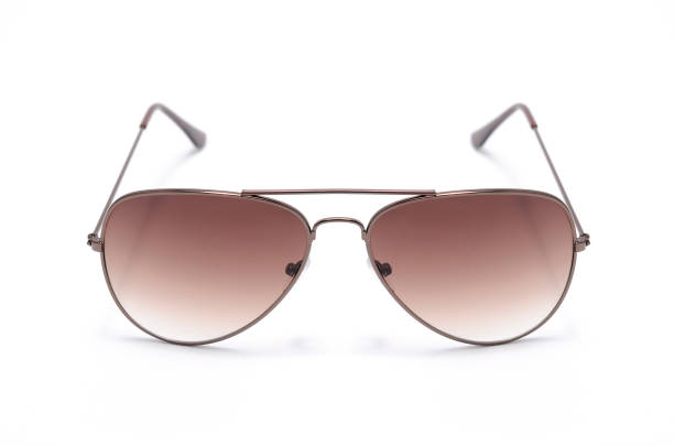 istock Sunglasses in an iron frame with brown glass isolated on white 674650708