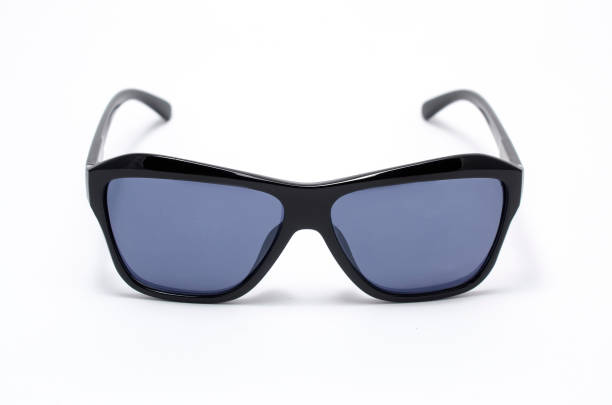 istock Mens sunglasses in thick black plastic frame isolated on white 674650742