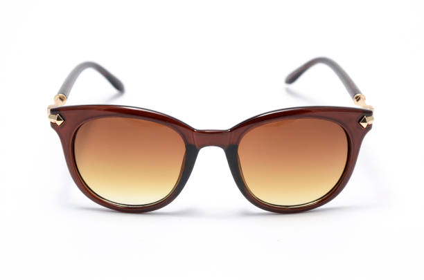 istock women's sunglasses with brown glass isolated on white 674650756