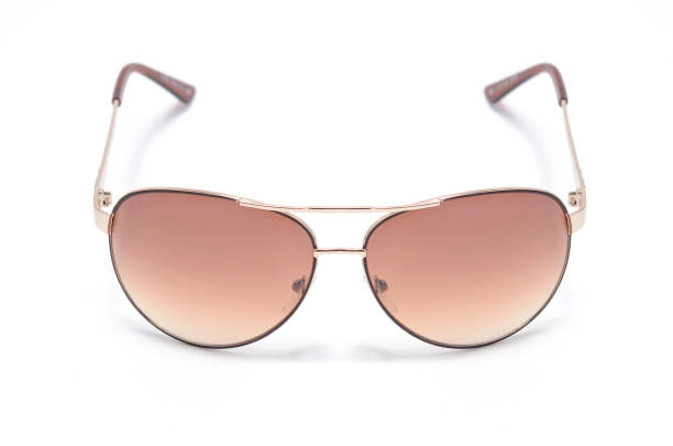 istock Sunglasses in an iron frame with brown glass isolated on white 674650808
