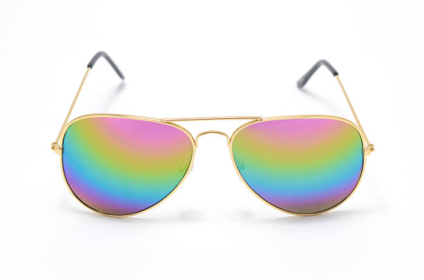 istock Sunglasses in an iron frame with gradient glass isolated on white 674650860