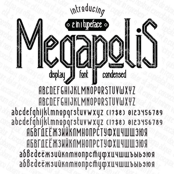 ilustraciones, imágenes clip art, dibujos animados e iconos de stock de fuente de megapolis - classical greek text alphabet typescript