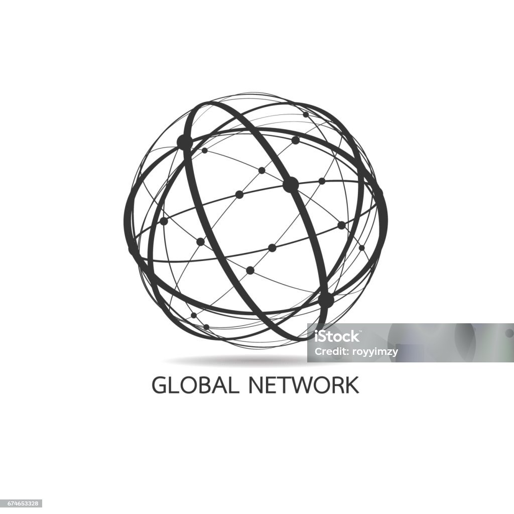 World map point, line, composition, representing the global, Global network connection,international meaning. World map point, line, composition, representing the global, Global network connection Planet - Space stock vector