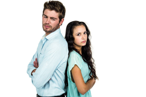 istock Couple back to back not talking after argument 674663226
