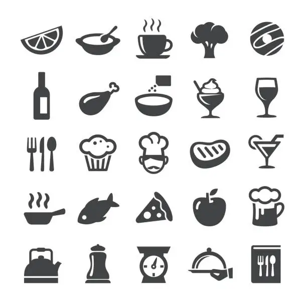 Vector illustration of Cafe and Restaurant Icons - Smart Series