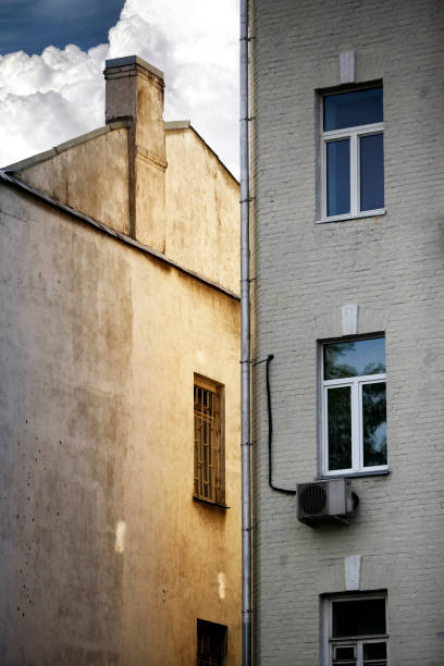istock Buildings on a background of the sky 674667366