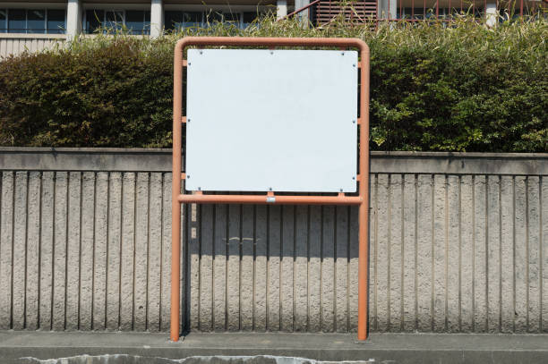 Street, Banner - Sign, Lighting Equipment, Billboard, Advertisement,Large blank billboard on a street wall,  banners with room to add your own text