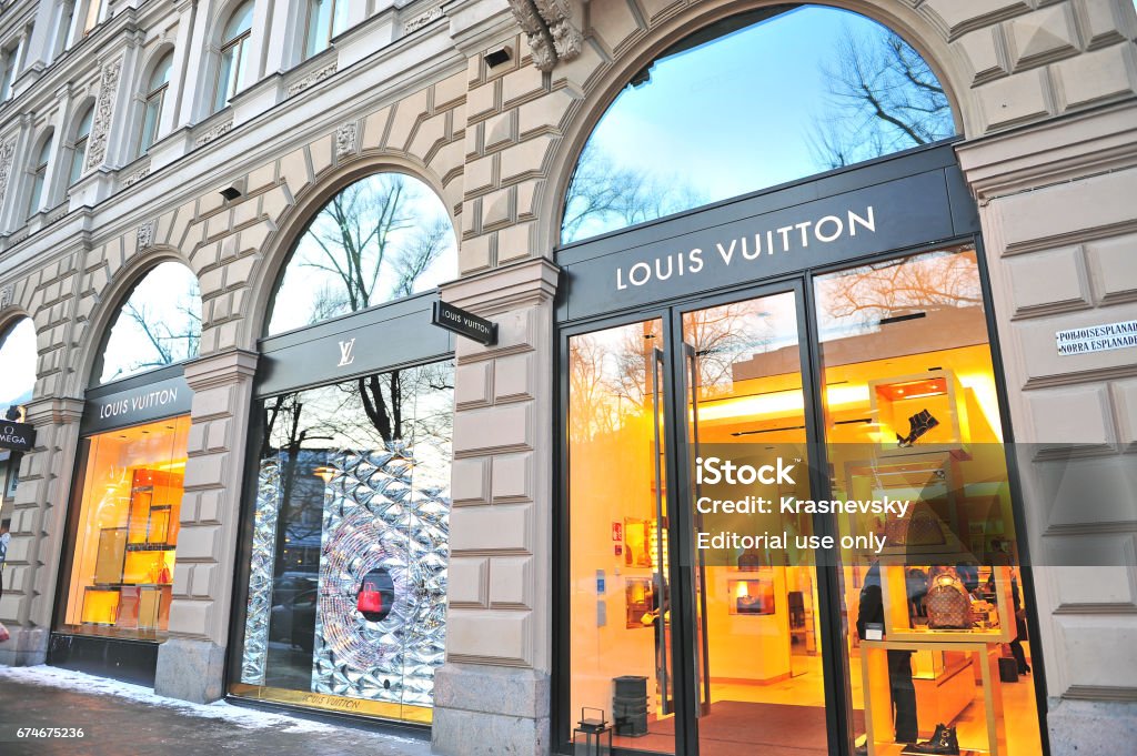 Facade Of Louis Vuitton Store In Helsinki Stock Photo - Download