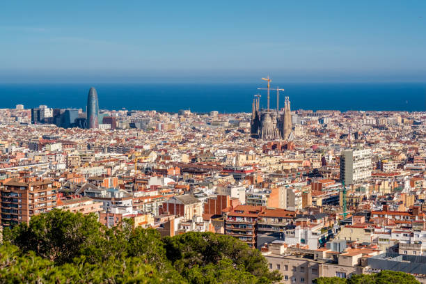 istock Barcelona cityscape overlook 674675532