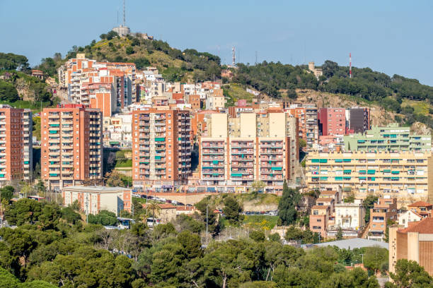 istock Barcelona residential district cityscape view 674675552