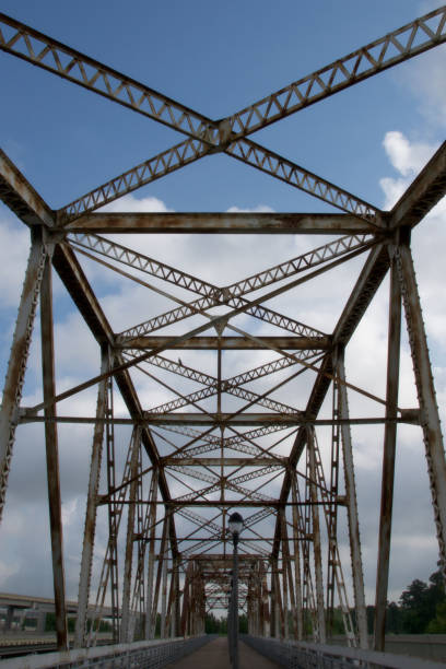 istock View of the structure of the pedestrian bridge. 674681232