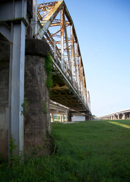 istock View of pedestrian bridge from the underside. 674681346