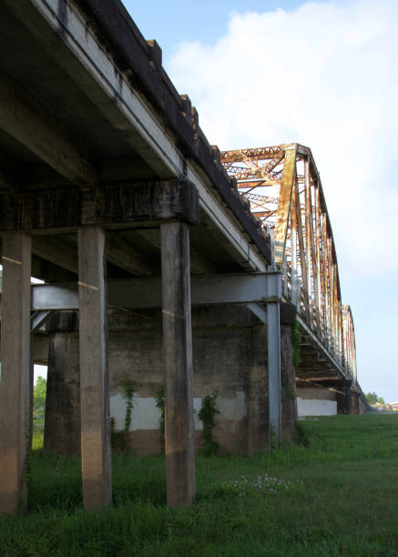 istock View of pedestrian bridge from the underside. 674681432