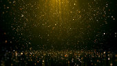 Gold Glittering Bokeh Glamour Abstract Background