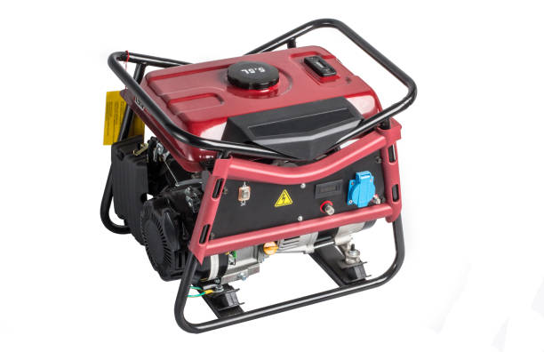 istock Portable benzin generator. isolated white background 674687228