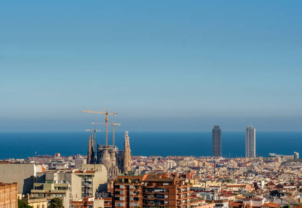 istock Barcelona cityscape overlook 674688370