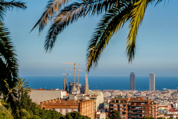 istock Barcelona cityscape overlook 674688384
